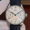 IWC ZF Portuguese IW500705 White Dial Blue Markers Leather Strap V3