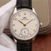 IWC ZF Portuguese IW5454 White Dial Leather Strap RG Hand