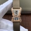 Cartier High Jewelry Watches RG WJ306014 White Dial Brown Fabric Strap