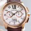 Cartier JF Cartier Calibre de Cartier RG Chronograph White Dial Miyota 9100