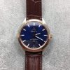 Omega Globemaster Master Chronometer Blue Dial RG Bezel Leather Strap A8900