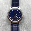 Omega Globemaster Master Chronometer Blue Dial Leather Strap