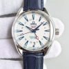 Omega Seamaster CO-AXIAL 150M GoodPlanet SS GMT White Dial Leather A8605