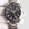 Omega Planet Ocean SS GMT Black Dial Silver Markers SS Bracelet A8605