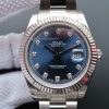 Rolex DateJust 41mm 116334 SS Blue Dial Diamonds Markers SS Bracelet A3136