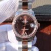 Rolex DateJust 31mm 178383 Diamonds Bezel Roman Markers Brown Dial A2235