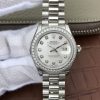 Rolex DateJust 28mm Diamonds Bezel White Dial Diamonds Markers SS Bracelet A2236