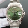 Rolex Day-Date 40mm 228239 Noob Olive Green Dial SS President Bracelet A3255