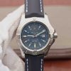Breitling Colt Automatic 44mm SS GF Blue Textured Dial Blue Leather Strap A2824