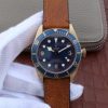 Tudor Heritage Black Bay Bronze Blue ZF Aged Brown Leather Strap A2824