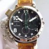 U-Boat U-51 Chimera Watch Limited Edition Black Dial White Hands Light Brown Leather Strap A7750