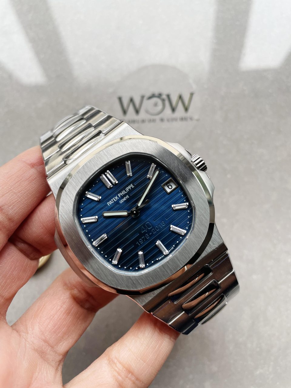 PATEK PHILIPPE Nautilus 5711 40th Anniversary SS PPF 1:1 Best Edition Blue Dial on SS Bracelet A330