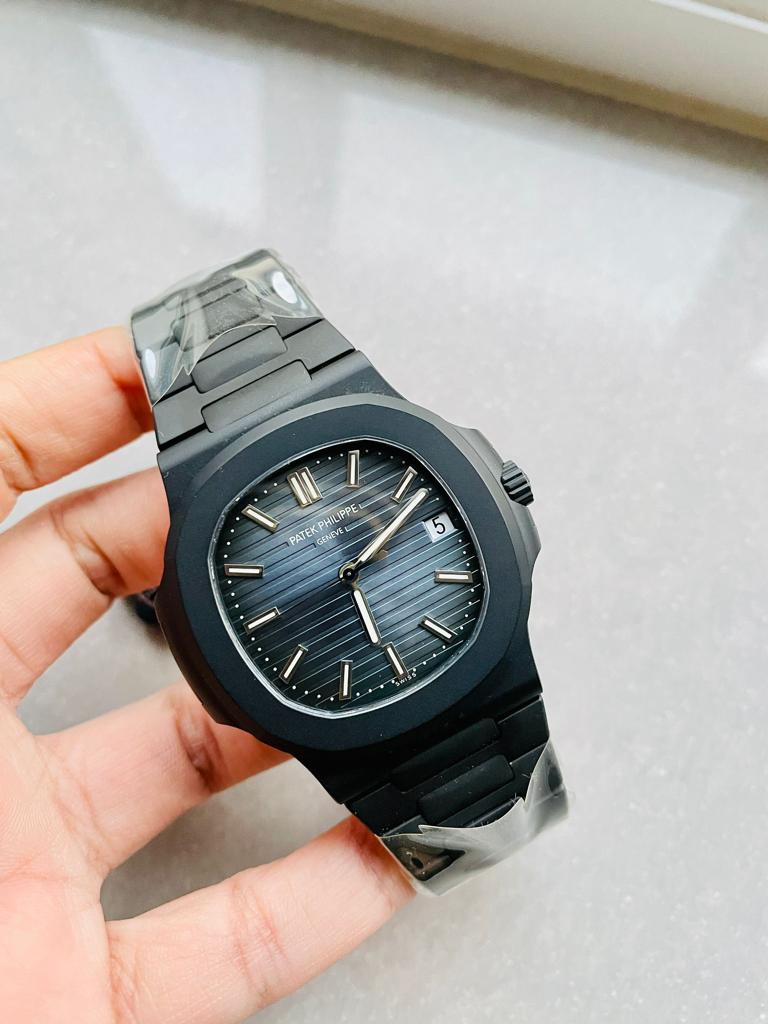 PATEK PHILIPPE Nautilus 5711 ppf 1:1 Best Edition Black Dial on Black Bracelet A324 V2